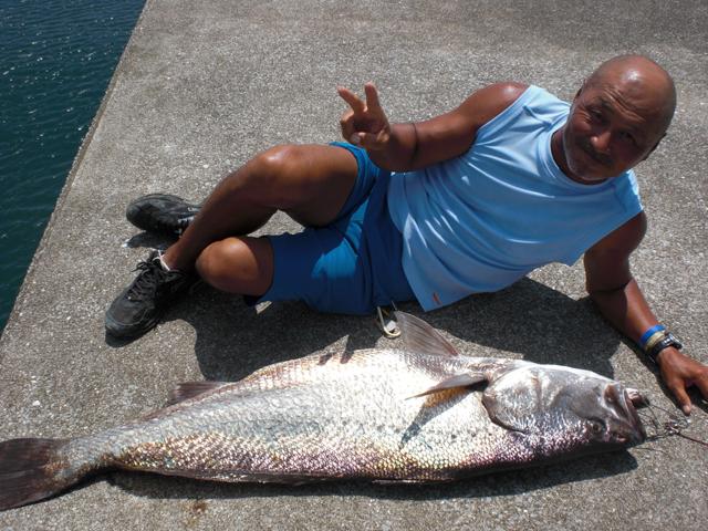 宮崎の堤防でオオニベ の釣果 09 07 15 みやつり